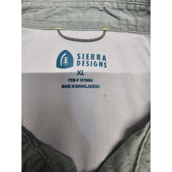 Sierra Design‎ Tech Short Sleeve Button Up Shirt Men's XL Green - Picture 3 of 6